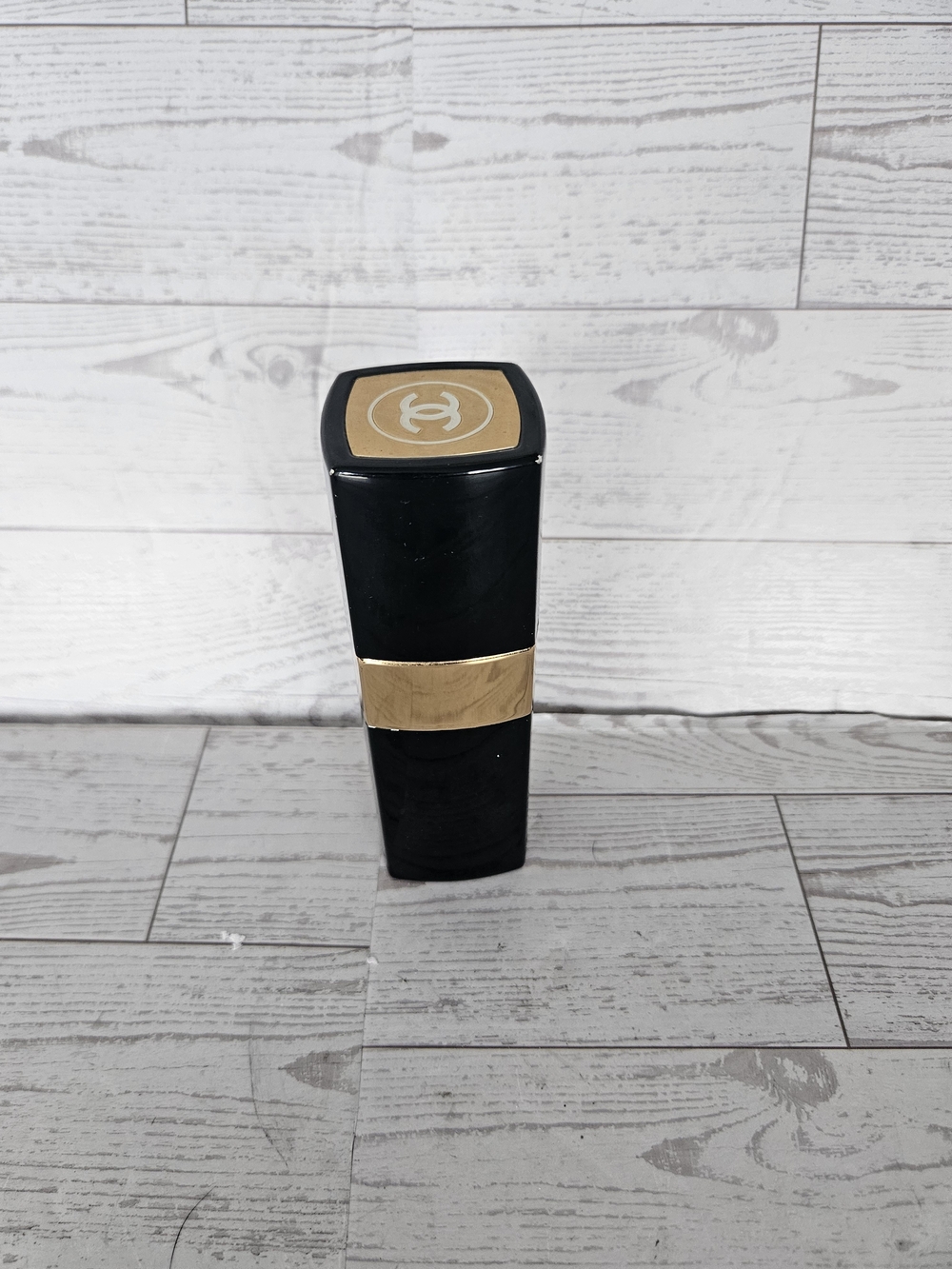 Vintage Chanel No 5 Refillable Purse Spray Case - Black & Gold Empty Bottle Case